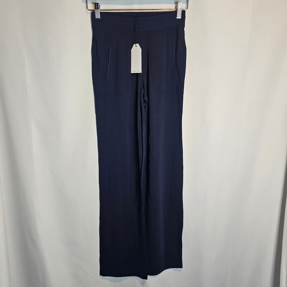 Universal Standard Mola Pants Maritime Blue 4XS=XS Lounge Pull on Wide Leg